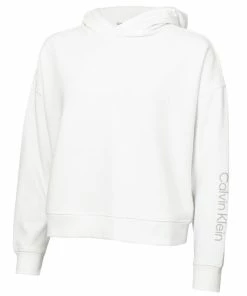 Calvin Klein Ladies Lifestyle CHILL OUT HOODY - WHITE