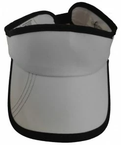 Calvin Klein Ladies White/Black Microfibre Visor