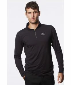 Calvin Klein NEWPORT HALF ZIP - BLACK -Clubs Shop calvin klein newport half zip black p9871 21452 image
