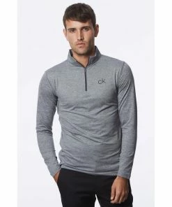 Calvin Klein NEWPORT HALF ZIP - SILVER -Clubs Shop calvin klein newport half zip silver p9886 21512 image