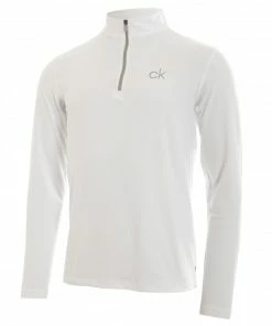 Calvin Klein NEWPORT HALF ZIP - WHITE
