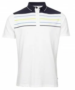Calvin Klein PACIFIC GROVE POLO - WHT-NVY
