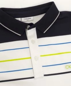 Calvin Klein PACIFIC GROVE POLO - WHT-NVY -Clubs Shop calvin klein pacific grove polo wht nvy p9869 21442 image