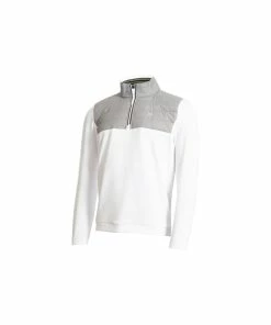 Calvin Klein SHALEX HALF ZIP - WHITE