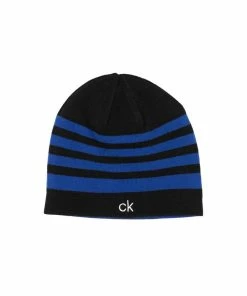Calvin Klein STRIPE BEANIE - BLK-ROY - ONESIZE