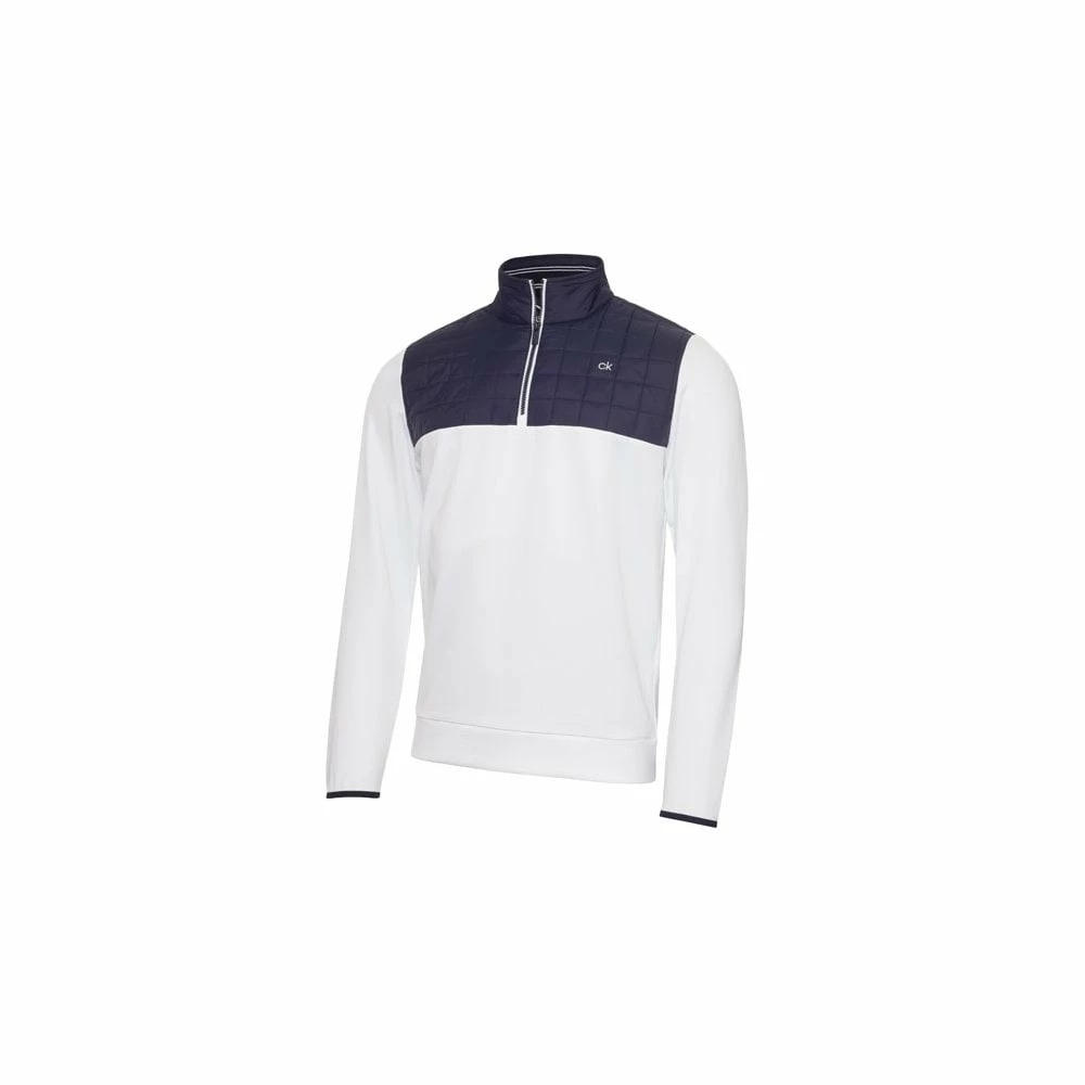 Calvin Klein VARDON HYBRID HALF ZIP - WHITE 3 Calvin Klein VARDON HYBRID HALF ZIP - WHITE