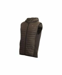 Calvin Klein WRANGELL HOOD HYBRID GILET - OLIVE GREEN