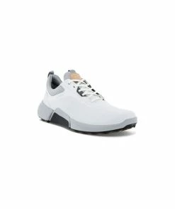 ECCO Mens GOLF BIOM H4 Shoe - WHITE/CONCRETE