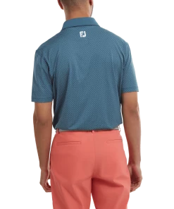 FootJoy 2022 Diamond Dot Print Lisle Polo - Ink/White -Clubs Shop footjoy 2022 diamond dot print lisle polo ink white p9048 19187 image
