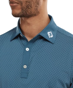 FootJoy 2022 Diamond Dot Print Lisle Polo - Ink/White -Clubs Shop footjoy 2022 diamond dot print lisle polo ink white p9048 19190 image