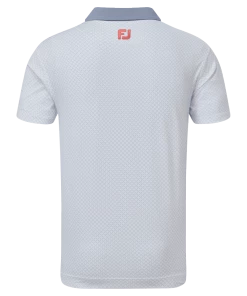 FootJoy 2022 Diamond Dot Print Lisle Polo White/Graphite -Clubs Shop footjoy 2022 diamond dot print lisle polo white graphite p9047 19184 image