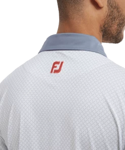 FootJoy 2022 Diamond Dot Print Lisle Polo White/Graphite -Clubs Shop footjoy 2022 diamond dot print lisle polo white graphite p9047 19185 image