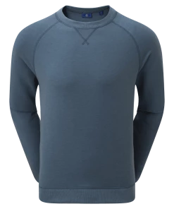 FootJoy 2022 French Terry Crew Sweater Heather Ink -Clubs Shop footjoy 2022 french terry crew sweater heather ink p9038 19133 image