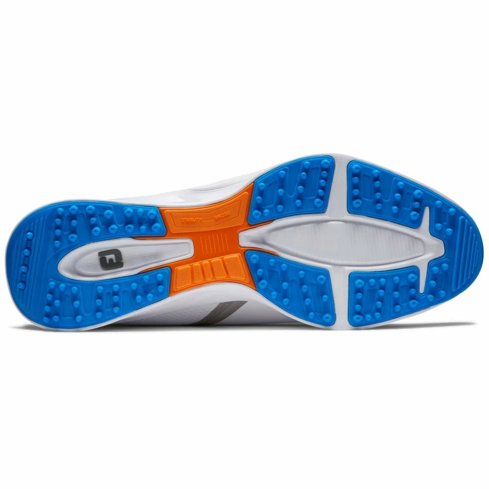 FootJoy 2022 Mens Fuel Golf Shoes - White/Orange 5 FootJoy 2022 Mens Fuel Golf Shoes - White/Orange - Image 3