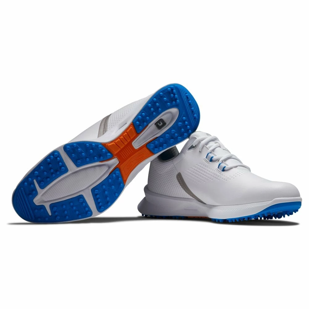 FootJoy 2022 Mens Fuel Golf Shoes - White/Orange 7 FootJoy 2022 Mens Fuel Golf Shoes - White/Orange - Image 5