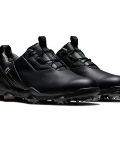 FootJoy 2022 Mens Tour Alpha Golf Shoes - Black/Charcoal/Red