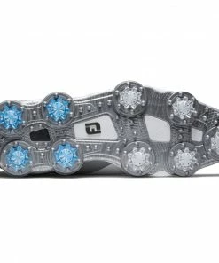 FootJoy 2022 Mens Tour Alpha Golf Shoes - White/Grey/Blue -Clubs Shop footjoy 2022 mens tour alpha golf shoes white grey blue p7893 15847 image