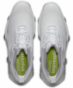 FootJoy 2022 Mens Tour Alpha Golf Shoes - White/Grey/Lime -Clubs Shop footjoy 2022 mens tour alpha golf shoes white grey lime p7892 15843 image