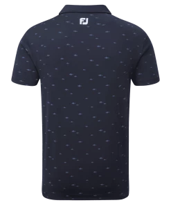 FootJoy 2022 School Of Fish Print Lisle Polo - Navy -Clubs Shop footjoy 2022 school of fish print lisle polo navy p9063 19272 image