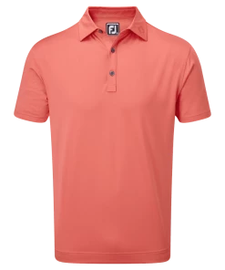 FootJoy 2022 Slub Yarn Solid Polo - Coral -Clubs Shop footjoy 2022 slub yarn solid polo coral p9060 19254 image
