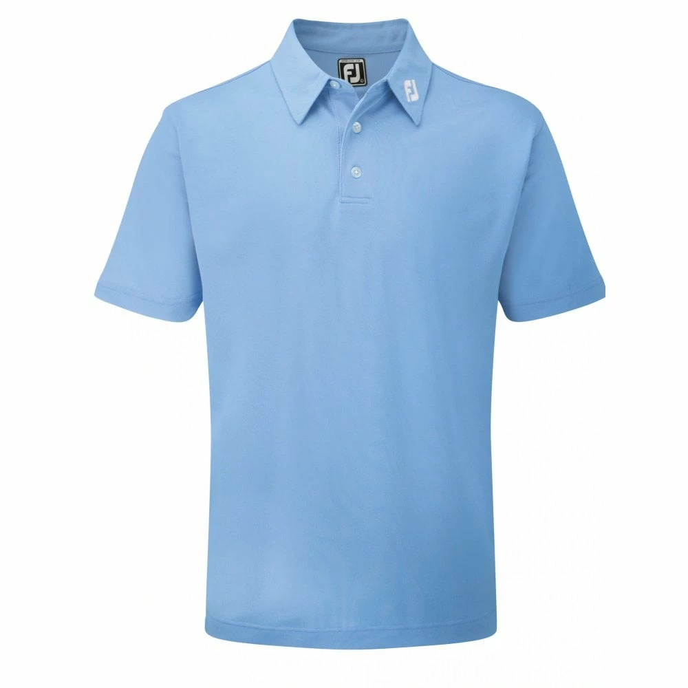 FootJoy 2022 Stretch Pique Solid Polo - Light Blue 3 FootJoy 2022 Stretch Pique Solid Polo - Light Blue