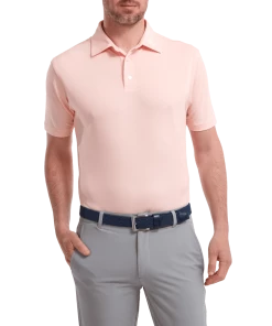 FootJoy 2022 Stretch Pique Solid Polo - Quartz Pink
