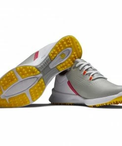 FootJoy 2022 Womens Fuel Golf Shoes - Grey/Yellow/Pink -Clubs Shop footjoy 2022 womens fuel golf shoes grey yellow pink p7897 15869 image