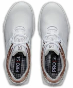 FootJoy 2022 Womens Pro SL Golf Shoes - White/Rose -Clubs Shop footjoy 2022 womens pro sl golf shoes white rose p7900 15883 image