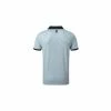 FootJoy Birdseye Argyle Print Polo - Blue Fog/White/Navy