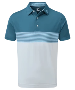 FootJoy Colour Block Pique Polo Ink And White/Dusk Blue 9 FootJoy Colour Block Pique Polo Ink And White/Dusk Blue -Clubs Shop footjoy colour block pique polo ink and white dusk blue p9055 19229 image