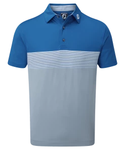 FootJoy Colour Block Pique Polo Royal And Dove Grey/White -Clubs Shop footjoy colour block pique polo royal and dove grey white p9073 19323 image