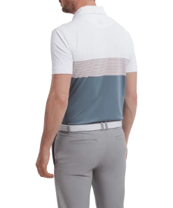 FootJoy Colour Block Pique Polo White/Graphite/Quartz Pink -Clubs Shop footjoy colour block pique polo white graphite quartz pink p9072 19318 image