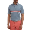 FootJoy Double Chest Band Pique Polo Graphite/Coral/White -Clubs Shop footjoy double chest band pique polo graphite coral white p9065 19279 image