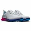 Footjoy FJ FUEL SPORT WHITE/PINK/BLUE Golf Shoes -Clubs Shop footjoy fj fuel sport white pink blue golf shoes p12592 27431 image