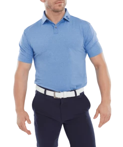 FootJoy Heather Self Collar Polo - Cobalt