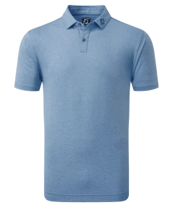 FootJoy Heather Self Collar Polo - Cobalt -Clubs Shop footjoy heather self collar polo cobalt p13336 30206 image