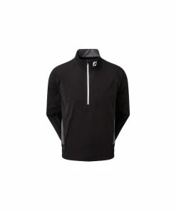 FootJoy HydroKnit 1/2 Zip Black Waterproof Rain Top