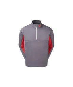 FootJoy HYDROKNIT 1/2 ZIP - Charcoal/Red -Clubs Shop footjoy hydroknit 1 2 zip charcoal red p7172 14056 image