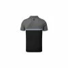 FootJoy Jacquard Top Colour Block Polo - Black