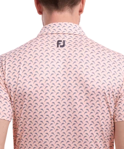 FootJoy Leaping Dolphins Lisle Polo Quartz Pink/Graphite -Clubs Shop footjoy leaping dolphins lisle polo quartz pink graphite p9058 19246 image