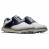 Footjoy Mens FJ Traditions White/Navy Golf Shoes -Clubs Shop footjoy mens fj traditions white navy golf shoes p12602 27470 image