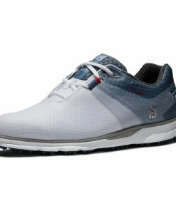 Footjoy Mens PRO SL SPORT WHITE/BLUE/NAVY Golf Shoes -Clubs Shop footjoy mens pro sl sport white blue navy golf shoes p12580 27372 image