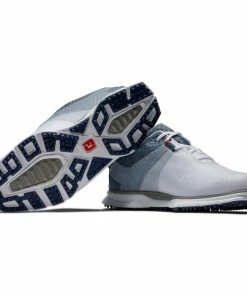 Footjoy Mens PRO SL SPORT WHITE/BLUE/NAVY Golf Shoes -Clubs Shop footjoy mens pro sl sport white blue navy golf shoes p12580 27375 image