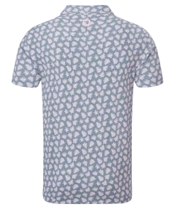 FootJoy Shadow Palm Print Pique Polo Graphite/Quartz Pink -Clubs Shop footjoy shadow palm print pique polo graphite quartz pink p9061 19260 image