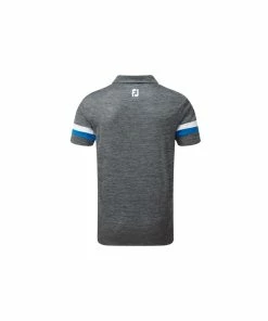 FootJoy Smooth Pique Space Dye Polo - Black/Royal/White