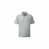 FootJoy Stretch Pique Polo Shirt - Heather Grey -Clubs Shop footjoy stretch pique polo shirt heather grey p3909 11402 image