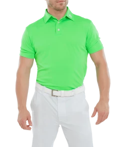 FootJoy Stretch Pique Solid Polo Green