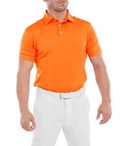 FootJoy Stretch Pique Solid Polo Orange