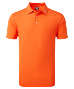 FootJoy Stretch Pique Solid Polo Orange -Clubs Shop footjoy stretch pique solid polo orange p13343 30241 image