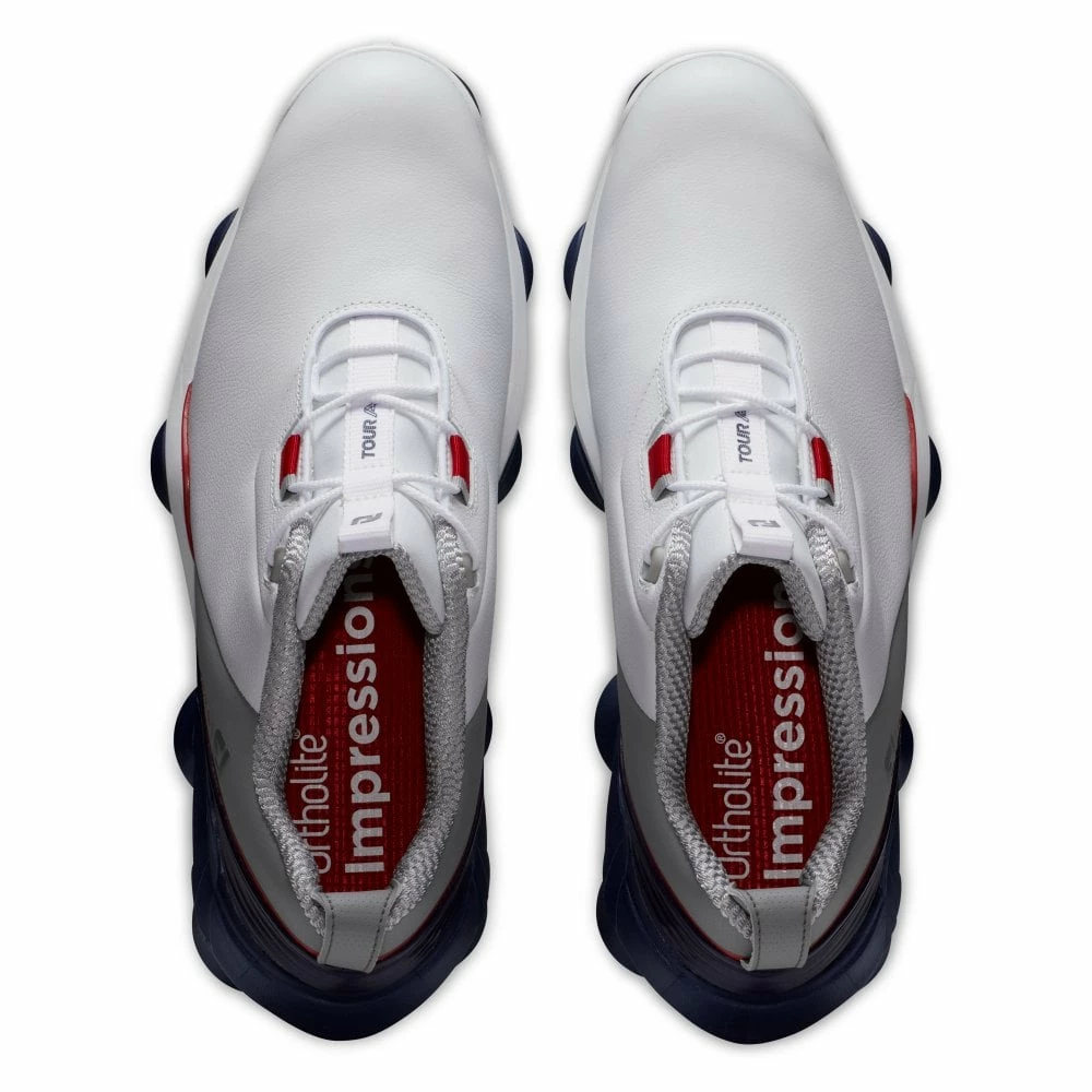 Footjoy TOUR ALPHA WHITE/NAVY/GREY Golf Shoes 6 Footjoy TOUR ALPHA WHITE/NAVY/GREY Golf Shoes - Image 4